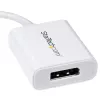 StarTech.com USB-C į DisplayPort adapteris – 4K 60Hz/8K 30Hz – USB Type-C į DP 1.4 HBR2 adapteris – kompaktiškas USB-C (DP Alt Mode) monitoriaus vaizdo keitiklis – suderinamas su Thunderbolt 3 – baltas