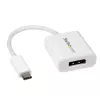 StarTech.com USB-C į DisplayPort adapteris – 4K 60Hz/8K 30Hz – USB Type-C į DP 1.4 HBR2 adapteris – kompaktiškas USB-C (DP Alt Mode) monitoriaus vaizdo keitiklis – suderinamas su Thunderbolt 3 – baltas