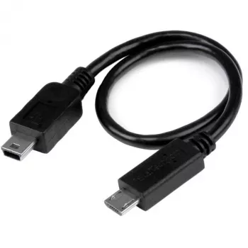 StarTech.com USB OTG laidas – Micro USB į Mini USB – vyriškas/vyriškas – 20 cm
