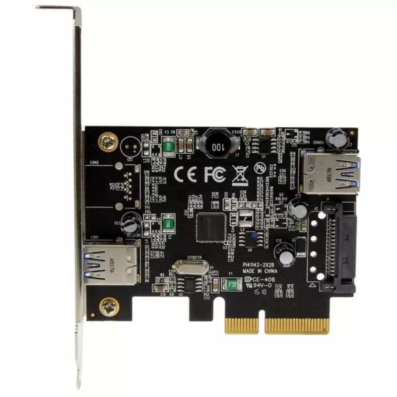 StarTech.com 2 prievadų USB 3.1 (10Gbps) kortelė – USB-A, 1x išorinis, 1x vidinis – PCIe