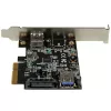 StarTech.com 2 prievadų USB 3.1 (10Gbps) kortelė – USB-A, 1x išorinis, 1x vidinis – PCIe