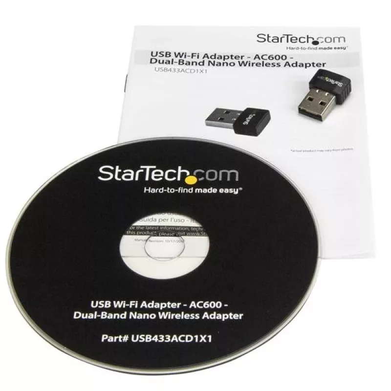 USB Wi-Fi adapteris StarTech.com AC600 dviejų juostų nano belaidis adapteris
