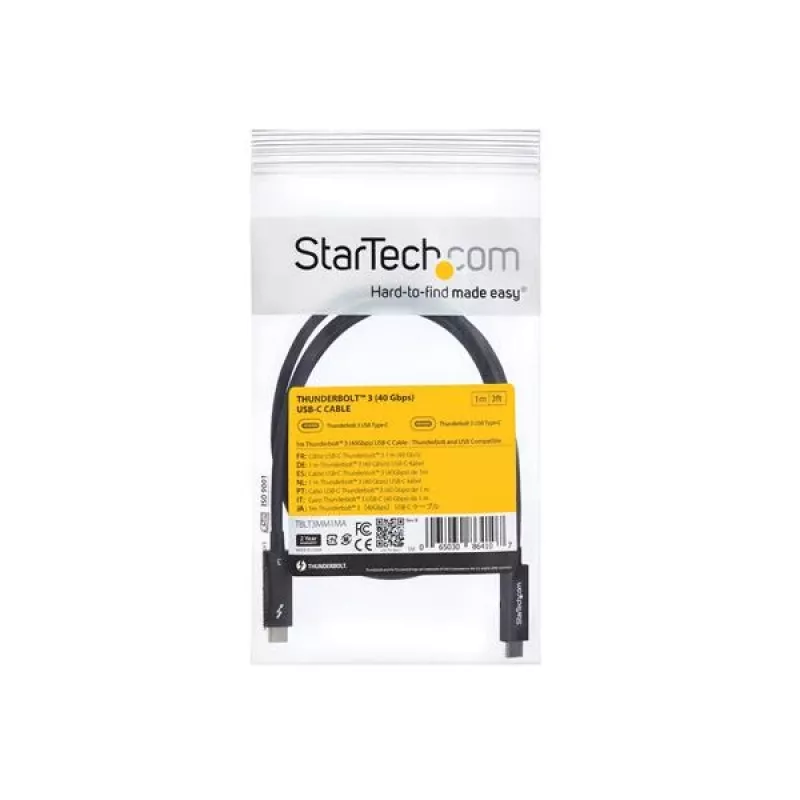 StarTech.com 1 m Thunderbolt 3 laidas su 100W galios tiekimu - 40Gbps