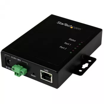 StarTech.com 2 prievadų nuosekliojo ryšio į Ethernet IP įrenginių serveris - RS232 - metalinis ir montuojamas