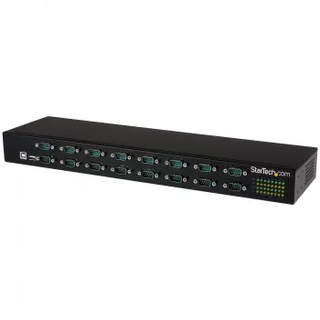 StarTech.com 16 prievadų USB į serialą adapterio šakotuvas, USB 2.0 Type-B, Serial, 480 Mbit/s, Juoda, Plienas, 36 W