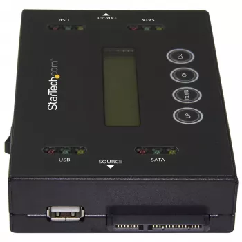 Startech.com SU2DUPERA11 – 1:1 autonominis kietojo disko kopijavimo ir trynimo įrenginys, USB atmintukų ir SATA HDD/SSD klonavimo bei trynimo įrenginys, LCD ekranas, TAA atitiktis, nepriklausomas nuo OS