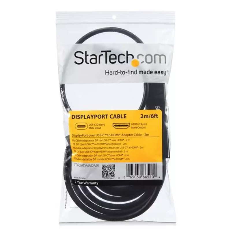 StarTech.com 3 pėdų (1 m) USB C į HDMI kabelis - 4K 30Hz USB Type-C į HDMI vaizdo keitiklis - USB-C DP Alt režimo į HDMI monitoriaus adapterio laidas - suderinamas su Thunderbolt