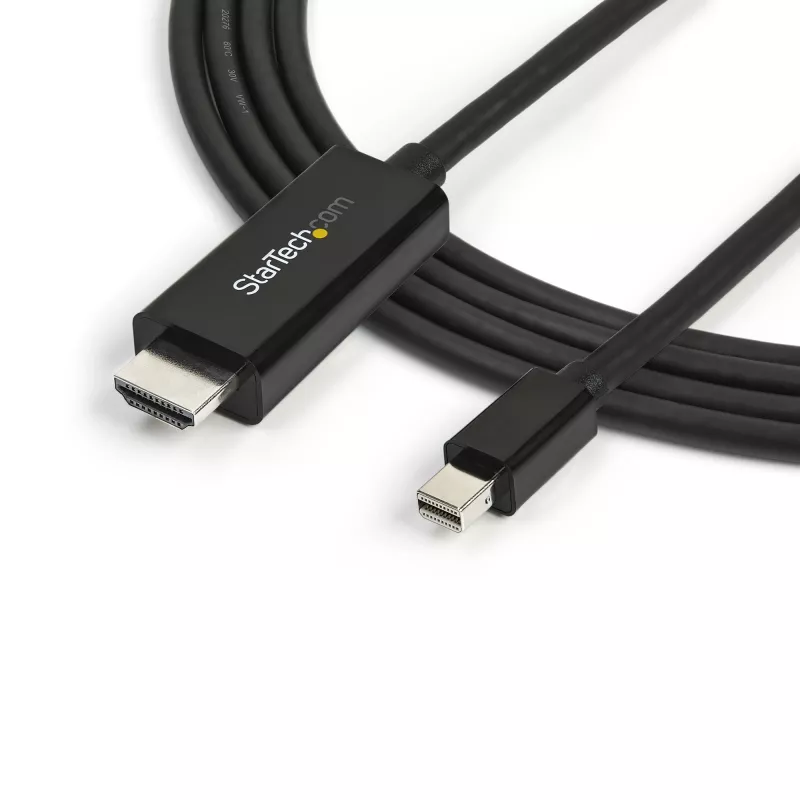 StarTech.com 10ft (3m) Mini DisplayPort į HDMI laidas - 4K 30Hz vaizdas - mDP į HDMI adapterio laidas - Mini DP arba Thunderbolt 1/2 Mac/PC prie HDMI monitoriaus/ekrano - mDP į HDMI keitiklio laidas