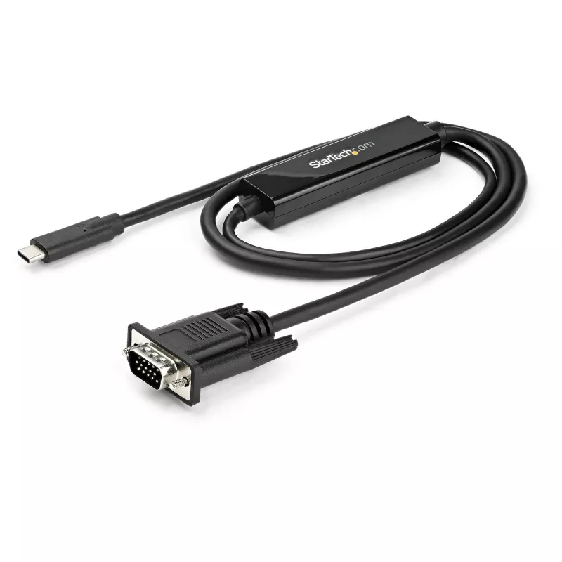 StarTech.com 1 m USB-C į VGA aktyvus adapterio kabelis - 1920x1200/1080p, Thunderbolt 3 suderinamas, DP Alt Mode HBR2