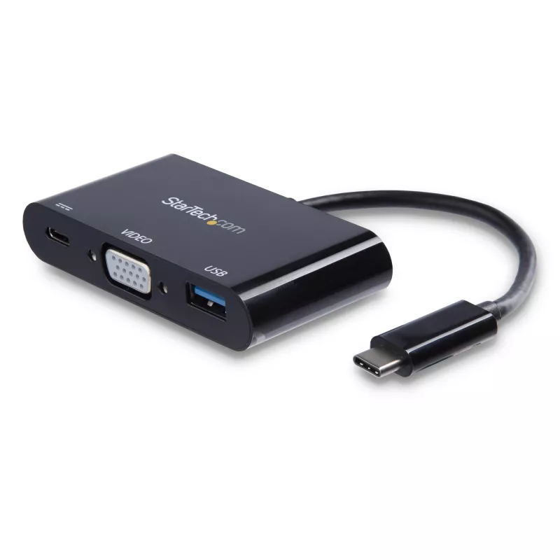 StarTech.com USB-C VGA kelių prievadų adapteris - USB 3.0 prievadas - 60W PD