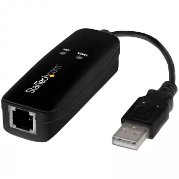 StarTech.com USB 2.0 56K išorinis fax modemas, V.92, USB prie telefono lizdo, USB duomenų modemas, tinklo faksas/CMR/POS