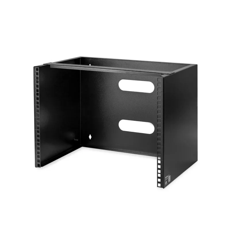 StarTech.com 8U sieninis tinklo stovas - 14 colių gylis (žemo profilio) - 19 colių skydo laikiklis sekliems serveriams ir IT įrangai, tinklo jungikliams - 80 svarų/36 kg keliamoji galia, juodas