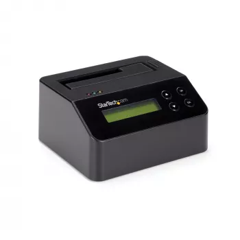 StarTech.com Vieno lizdo kietojo disko trynimo įrenginys, atskiras HDD/SSD sanitizer, 4Kn, USB 3.0 į SATA III (6 Gbps), 9 trynimo režimai, LCD ekranas, saugus kietojo disko trynimo dokas, DB-9 spausdintuvo prievadas, TAA atitiktis