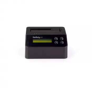StarTech.com Vieno lizdo kietojo disko trynimo įrenginys, atskiras HDD/SSD sanitizer, 4Kn, USB 3.0 į SATA III (6 Gbps), 9 trynimo režimai, LCD ekranas, saugus kietojo disko trynimo dokas, DB-9 spausdintuvo prievadas, TAA atitiktis