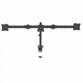 StarTech.com Trijų Monitorių Stovas Ant Stalo - Ergonominis VESA 3 Monitorių Laikiklis iki 27 colių - Sukamas ir Reguliuojamo Aukščio Stovas - Pakreipimas/Pasukimas/Rotacija LCD/LED Ekranams - Stalo Spaustuvas/Anga