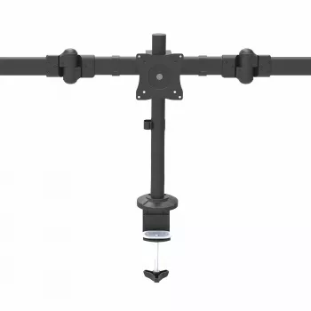 StarTech.com Trijų Monitorių Stovas Ant Stalo - Ergonominis VESA 3 Monitorių Laikiklis iki 27 colių - Sukamas ir Reguliuojamo Aukščio Stovas - Pakreipimas/Pasukimas/Rotacija LCD/LED Ekranams - Stalo Spaustuvas/Anga