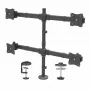 StarTech.com ARMQUAD stalinis keturių monitorių laikiklis - ergonomiškas VESA 4 monitorių tvirtinimas 2x2 iki 27 colių - sukamas ir reguliuojamo aukščio stovo laikiklis - pakreipimas/pasukimas/rotacija LCD/LED ekranams - spaustuvinis/įpjovos tvirtinimas