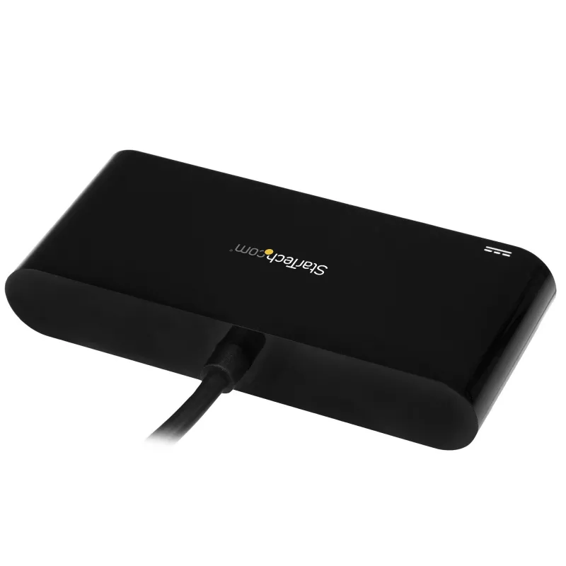 StarTech.com 3 prievadų USB-C šakotuvas su Gigabit Ethernet ir 60 W Power Delivery praėjimu nešiojamojo kompiuterio įkrovimui – USB-C į 3x USB-A (USB 3.0 SuperSpeed 5 Gbps) – USB 3.2 Gen 1 Type-C adapterio šakotuvas
