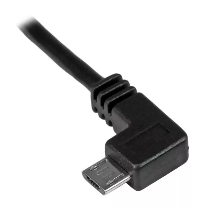 StarTech.com Micro-USB įkrovimo ir sinchronizavimo kabelis M/M - kairysis kampinis Micro-USB - 24 AWG - 0,5 m