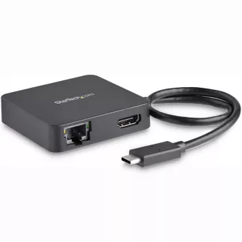 StarTech.com USB-C kelių prievadų adapteris – nešiojamas USB-C mini dokas 4K HDMI vaizdui, Gigabit Ethernet, USB 3.0 šakotuvas (1x USB-A, 1x USB-C) – USB Type-C kelių prievadų adapteris, suderinamas su Thunderbolt 3