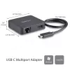 StarTech.com USB-C kelių prievadų adapteris – nešiojamas USB-C mini dokas 4K HDMI vaizdui, Gigabit Ethernet, USB 3.0 šakotuvas (1x USB-A, 1x USB-C) – USB Type-C kelių prievadų adapteris, suderinamas su Thunderbolt 3