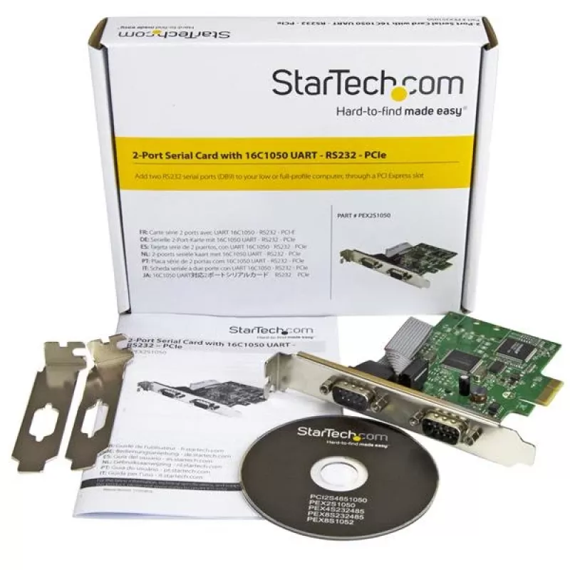 StarTech.com 2 prievadų PCI Express nuoseklioji kortelė su 16C1050 UART - RS232