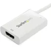 USB-C į HDMI 2.0 adapteris su Power Delivery – 4K 60Hz, 60W įkrovimas, Thunderbolt 3 suderinamas, baltas, StarTech.com