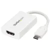 USB-C į HDMI 2.0 adapteris su Power Delivery – 4K 60Hz, 60W įkrovimas, Thunderbolt 3 suderinamas, baltas, StarTech.com