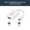USB-C į HDMI 2.0 adapteris su Power Delivery – 4K 60Hz, 60W įkrovimas, Thunderbolt 3 suderinamas, baltas, StarTech.com