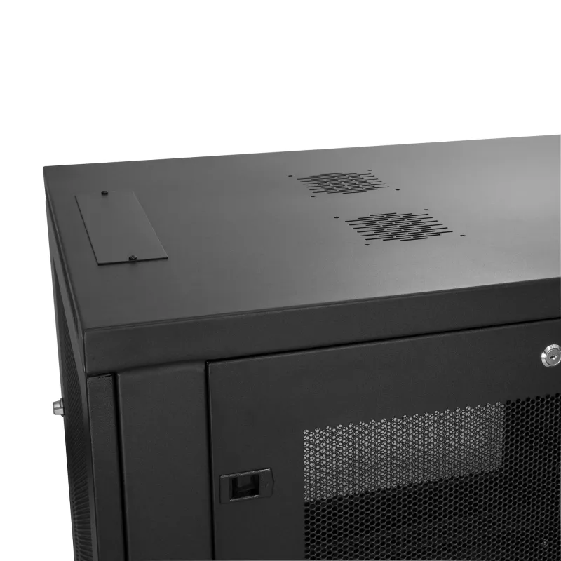 StarTech.com 4-Post 12U serverio spintos stovas, užrakinama 19 colių duomenų spinta kompiuteriams / AV / IT įrangai, biuro / namų tinklo stovas su ratukais ir reguliuojamais montavimo bėgiais