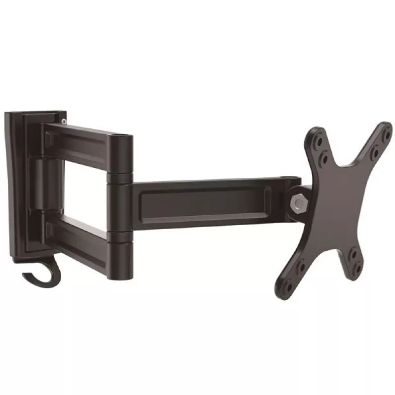 StarTech.com Sieninis monitoriaus laikiklis su dvigubu pasukimu, 15 kg, 33 cm (13 col.), 68,6 cm (27 col.), 75 x 75 mm, 100 x 100 mm, juodas