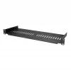 StarTech.com CABSHELF1U7V Vėdinama 1U serverio stelažo lentyna – universali konsolinė padėkla 19 colių tinklo įrangos stovui, plieninė, 20 kg talpa, 17,5 cm gylio, juoda