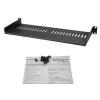 StarTech.com CABSHELF1U7V Vėdinama 1U serverio stelažo lentyna – universali konsolinė padėkla 19 colių tinklo įrangos stovui, plieninė, 20 kg talpa, 17,5 cm gylio, juoda