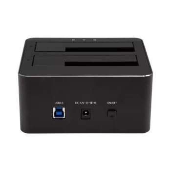 StarTech.com dviejų lizdų USB 3.0 į SATA kietojo disko dokų stotelė, USB kietojo disko dokas, išorinė 2,5/3,5 colio SATA I/II/III SSD/HDD dokų stotelė, karštai keičiami kietojo disko lizdai, įkrovimas iš viršaus