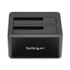StarTech.com dviejų lizdų USB 3.0 į SATA kietojo disko dokų stotelė, USB kietojo disko dokas, išorinė 2,5/3,5 colio SATA I/II/III SSD/HDD dokų stotelė, karštai keičiami kietojo disko lizdai, įkrovimas iš viršaus