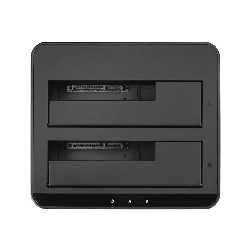 StarTech.com dviejų lizdų USB 3.0 į SATA kietojo disko dokų stotelė, USB kietojo disko dokas, išorinė 2,5/3,5 colio SATA I/II/III SSD/HDD dokų stotelė, karštai keičiami kietojo disko lizdai, įkrovimas iš viršaus