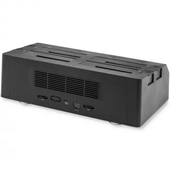 StarTech.com 4-jų lizdų USB į SATA standžiųjų diskų dokas, USB 10 Gbps, išorinis 2,5 colio ir 3,5 colio SSD / HDD dokas, SATA III, karštas keitimas, viršutinis įkrovimas