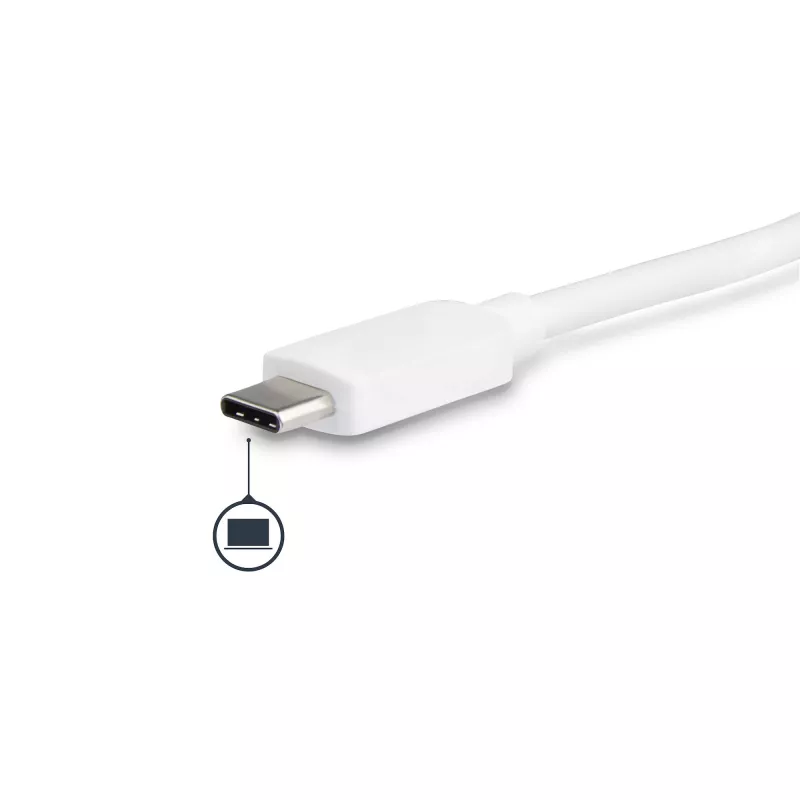 StarTech.com USB-C kelių prievadų adapteris – USB-C į DVI-D (skaitmeninį) vaizdo adapteris su 60 W Power Delivery įkrovimo perdavimu, GbE, USB-A – nešiojamas USB Type-C / Thunderbolt 3 mini nešiojamojo kompiuterio dokas