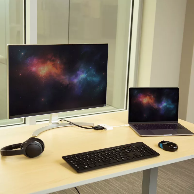 StarTech.com USB-C kelių prievadų adapteris – USB-C į DVI-D (skaitmeninį) vaizdo adapteris su 60 W Power Delivery įkrovimo perdavimu, GbE, USB-A – nešiojamas USB Type-C / Thunderbolt 3 mini nešiojamojo kompiuterio dokas