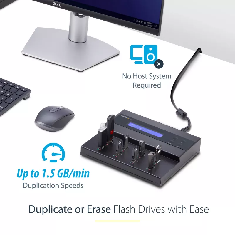 StarTech.com USB atmintinių kopijavimo ir trynimo įrenginys 1:7, 1,5 GB/min, LCD