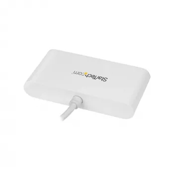 StarTech.com 4 prievadų USB C šakotuvas su 4x USB-A prievadais (USB 3.0 SuperSpeed 5Gbps) – maitinamas iš USB magistralės – nešiojamas USB-C į USB-A adapteris – USB 3.2 Gen 1 Type-C – baltas