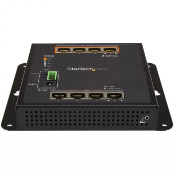 StarTech.com Pramoninis 8 prievadų Gigabit PoE jungiklis - 4 x PoE+ 30W - Maitinimas per Ethernet - Grūdintas GbE L2 valdomas jungiklis - Atsparus didelės galios tinklo jungiklis IP-30/-40°C iki +75°C - TAA