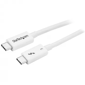 StarTech.com Thunderbolt 3 kabelis – 40Gbps – 0,5 m – baltas – suderinamas su Thunderbolt, USB ir DisplayPort