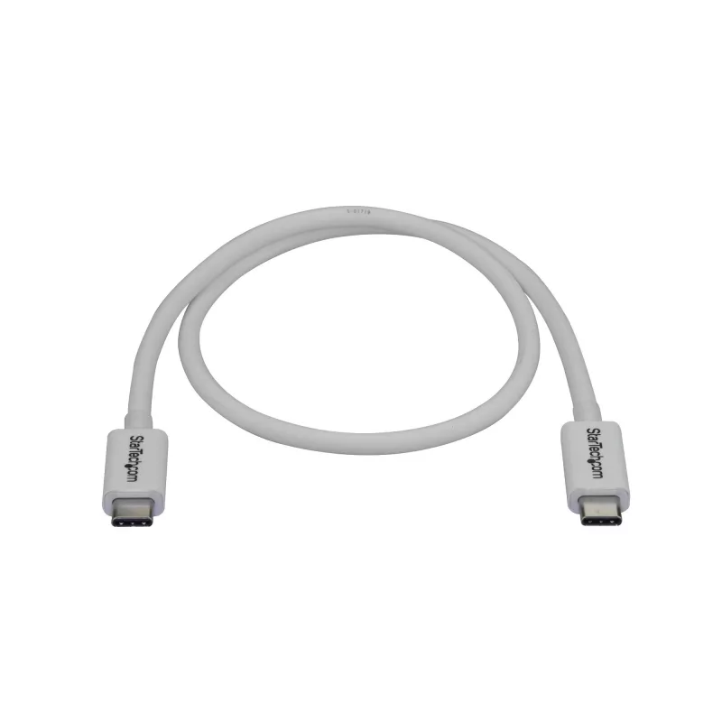 StarTech.com Thunderbolt 3 kabelis – 40Gbps – 0,5 m – baltas – suderinamas su Thunderbolt, USB ir DisplayPort