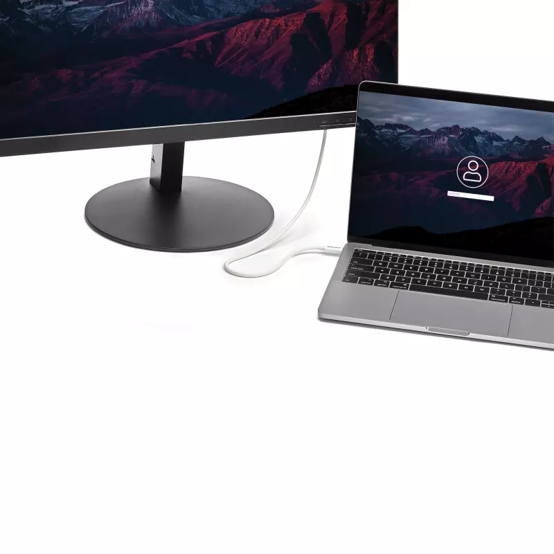 StarTech.com Thunderbolt 3 kabelis – 40Gbps – 0,5 m – baltas – suderinamas su Thunderbolt, USB ir DisplayPort