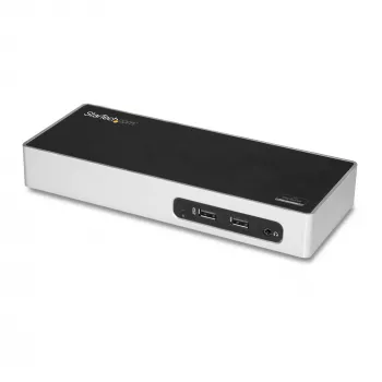 StarTech.com USB 3.0 Dock su dviem monitoriais – HDMI ir DVI/VGA, 6 prievadų USB 3.1 Gen 1 5Gbps šakotuvas, GbE, garsas – universalus Type-A dokas, Windows ir Mac