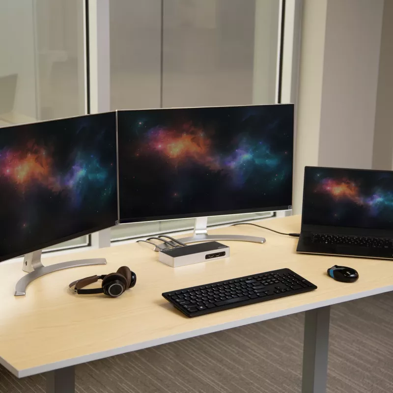 StarTech.com USB 3.0 Dock su dviem monitoriais – HDMI ir DVI/VGA, 6 prievadų USB 3.1 Gen 1 5Gbps šakotuvas, GbE, garsas – universalus Type-A dokas, Windows ir Mac