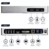 StarTech.com USB 3.0 Dock su dviem monitoriais – HDMI ir DVI/VGA, 6 prievadų USB 3.1 Gen 1 5Gbps šakotuvas, GbE, garsas – universalus Type-A dokas, Windows ir Mac