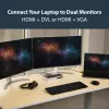 StarTech.com USB 3.0 Dock su dviem monitoriais – HDMI ir DVI/VGA, 6 prievadų USB 3.1 Gen 1 5Gbps šakotuvas, GbE, garsas – universalus Type-A dokas, Windows ir Mac