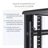 StarTech.com 4-Post 42U serverio stovas, 19 colių duomenų stovas kompiuteriams / AV / IT įrangai montuoti, serverio korpusas su ratukais, pilno dydžio pramoninis tinklo saugojimas